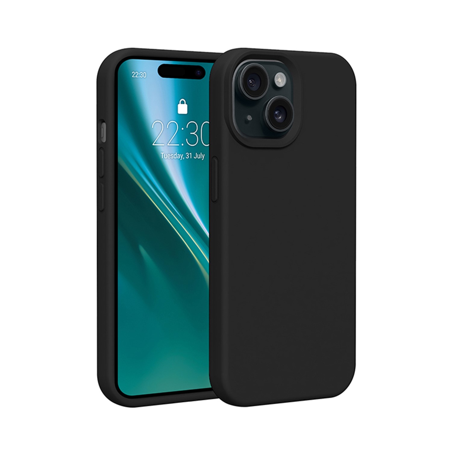 Silikoninis dėklas Etteri - iPhone 15 6,1" juodas