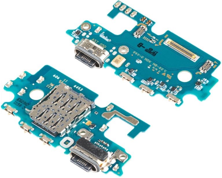 Lanksčioji jungtis Samsung A576 A57 5G su įkrovimo kontaktu, mikrofonu, SIM lizdu originali (service pack)