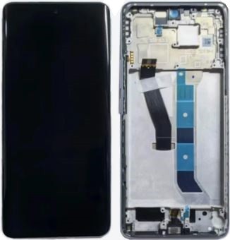 Ekranas Xiaomi Redmi Note 15 5G su lietimui jautriu stikliuku ir rėmeliu Glacier Blue originalus (service pack)