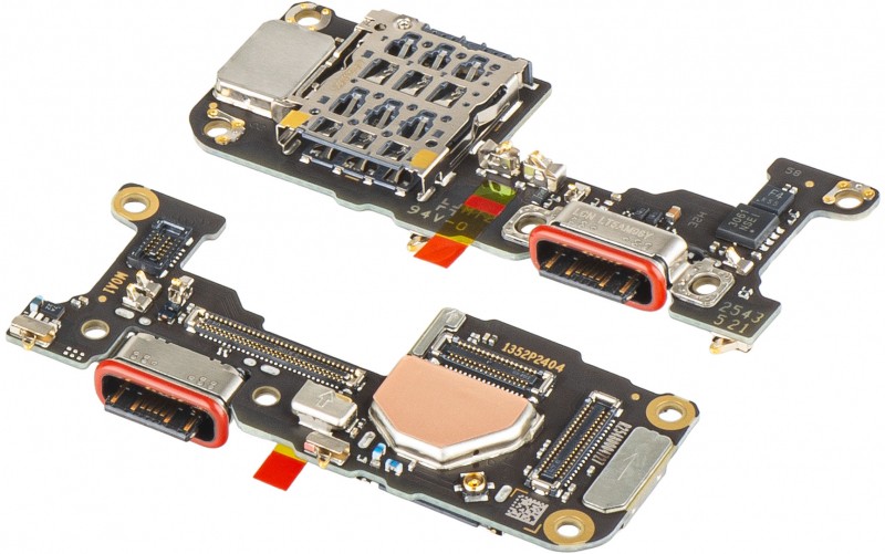 Гибкий шлейф Xiaomi 15T Pro с разъемом зарядки и микрофоном, контактом SIM-карты оригинал (service pack)