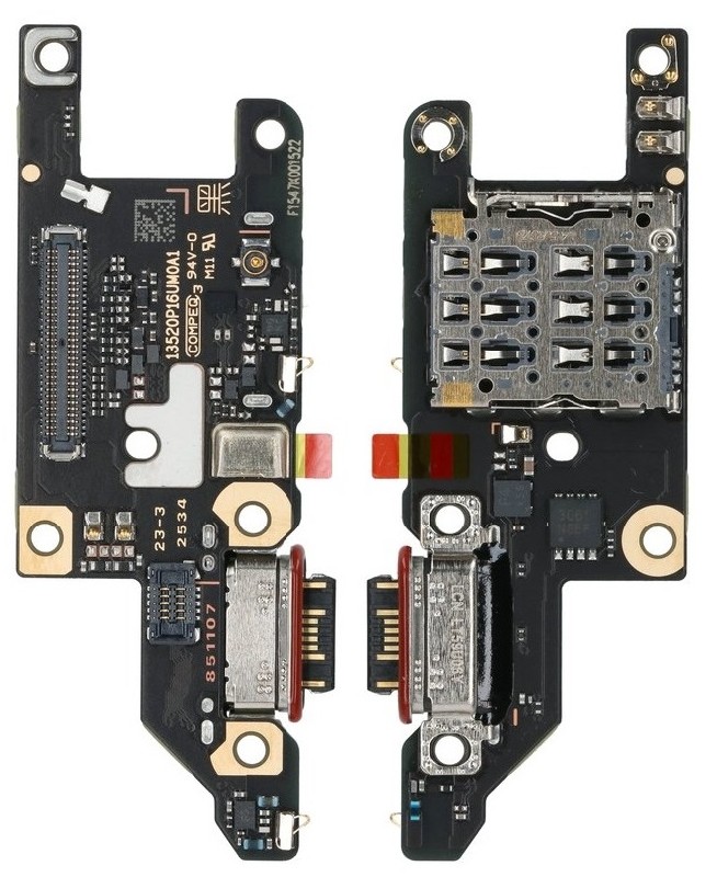Lanksčioji jungtis Xiaomi Poco M8 Pro 5G su įkrovimo kontaktu ir mikrofonu, SIM kortelės kontaktu originali (service pack)