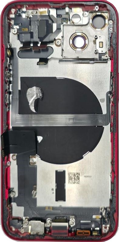 Galinis dangtelis iPhone 13 Red su NFC ir įkrovimo šleifu, mikrofonu originalus (used Grade B)