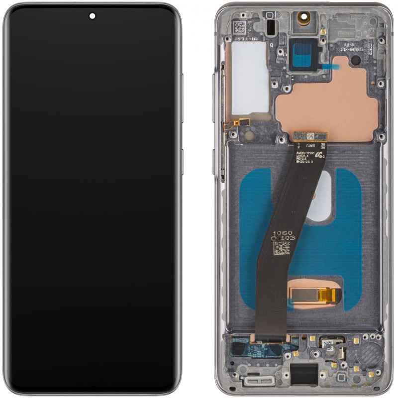 LCD screen Samsung G981F/G980F S20 with touch screen and frame Cloud Blue original (assembled service pack)
