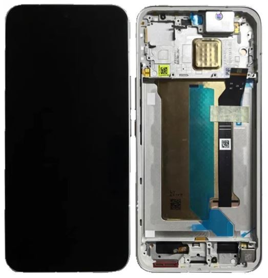 Ekranas Xiaomi Poco X8 Pro Max su lietimui jautriu stikliuku ir rėmeliu White originalus (service pack)