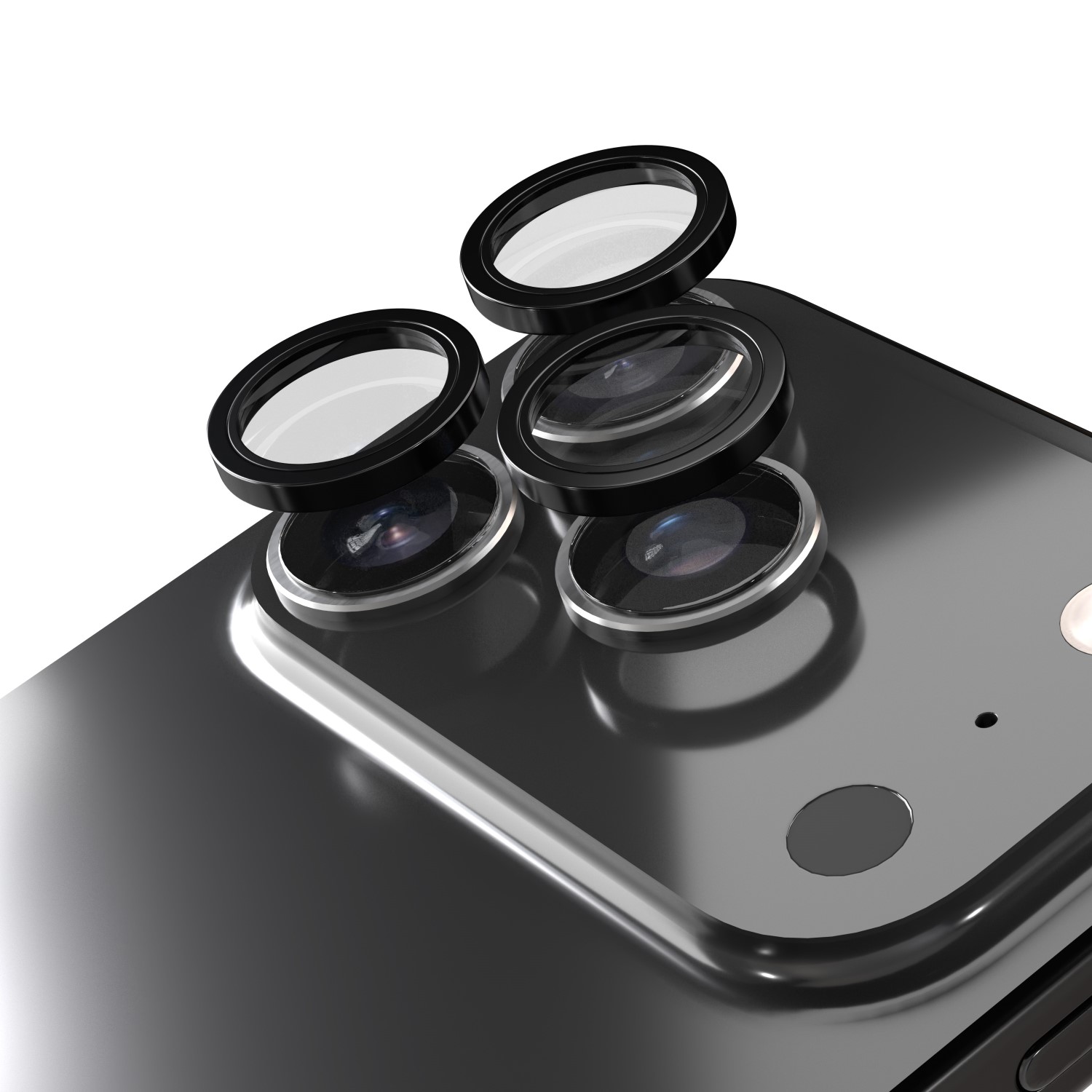 Etteri apsauginis stiklas kamerai iPhone 17 Pro / 17 Pro Max juodas