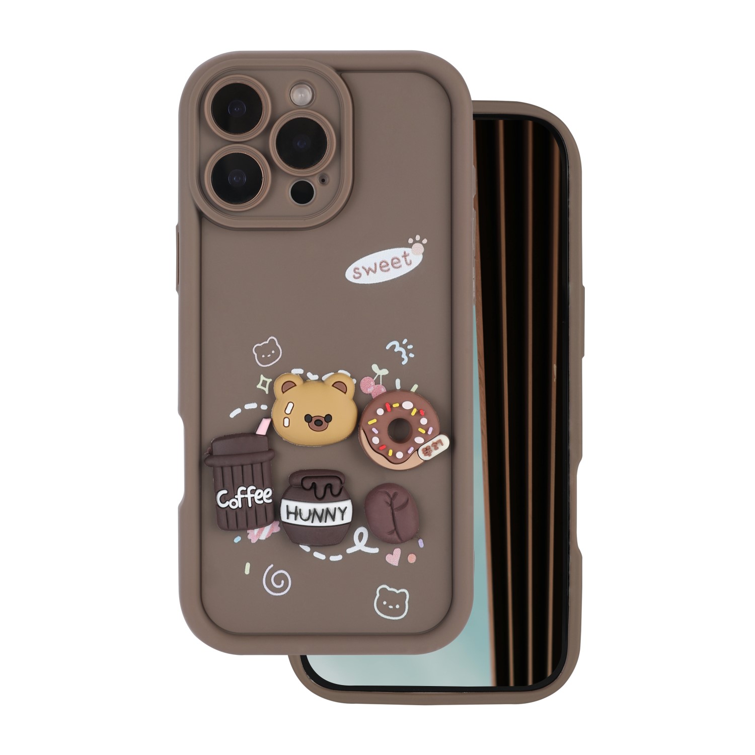Dėklas Ultra Trendy 3D skirtas iPhone 16 Pro 6,3" kavos spalvos