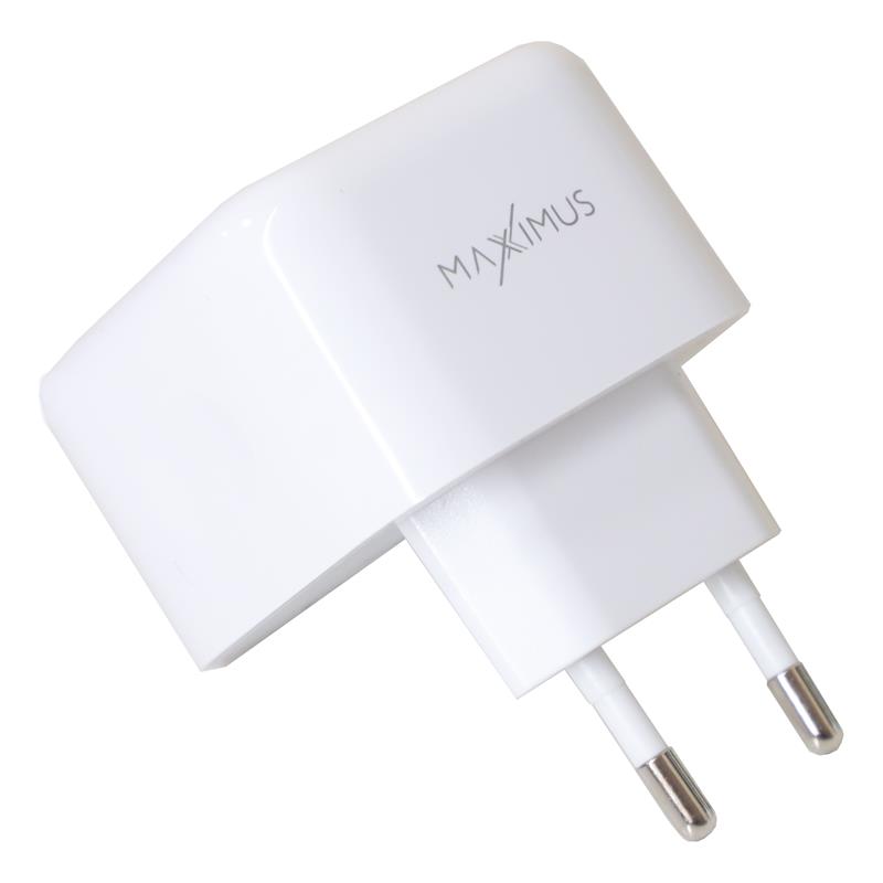 Sieninis įkroviklis MX THUNDER PD 35W, 2xUSB-C baltas