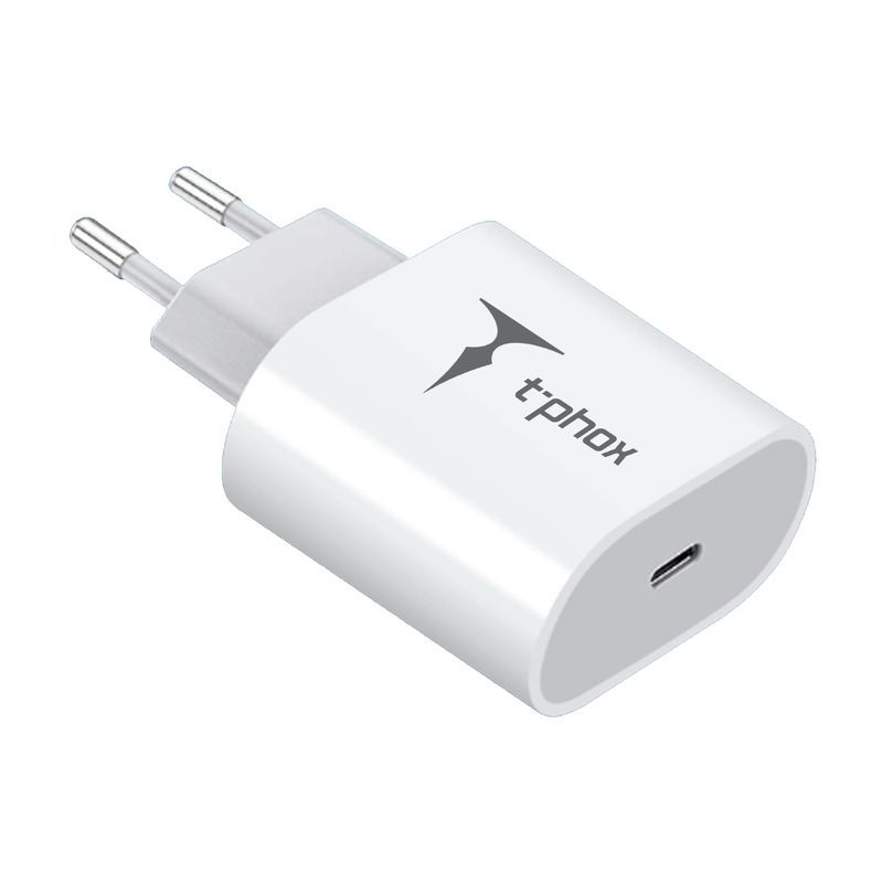 SIENINIS ĮKROVIKLIS T-PHOX ISPEED 20W BALTAS (EU KIŠTUKAS)