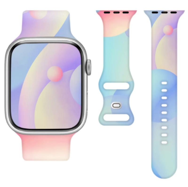 Silikoninis dirželis Apple Watch 38/40/41 MM (97+110) spalvotas