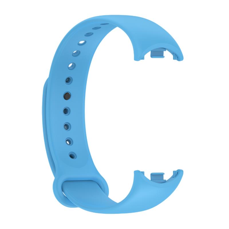 СИЛИКОНОВЫЙ РЕМЕШОК MI BAND 8/M8 (11). СИНИЙ
