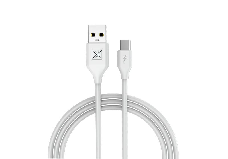 MX SET laidas 2.4A/Type-C/1M baltas