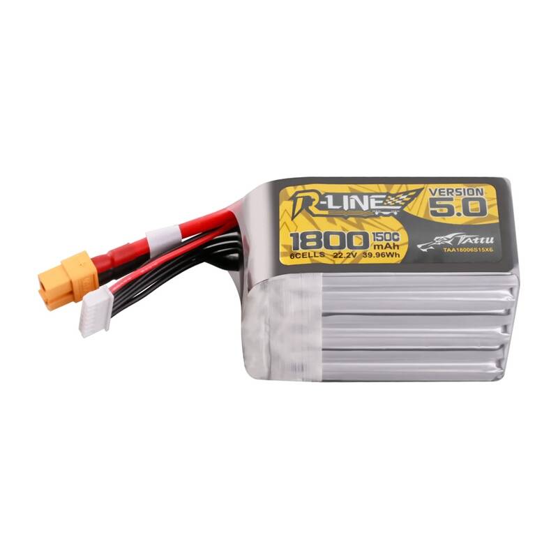 Lipo Tattu R-Line Version 5.0 1800mAh 22.2V 150C 6S akumuliatorius su XT60 jungtimi