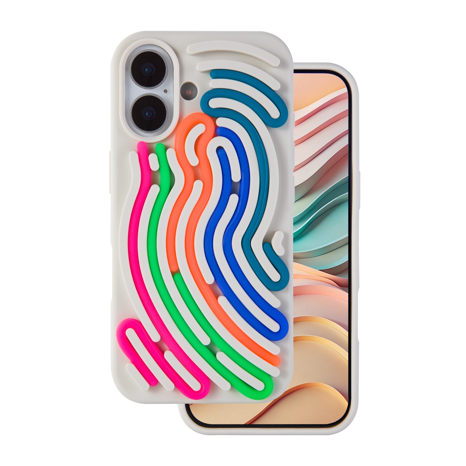 DIY Snake dėklas skirtas iPhone 16 6,1" smėlio spalvos