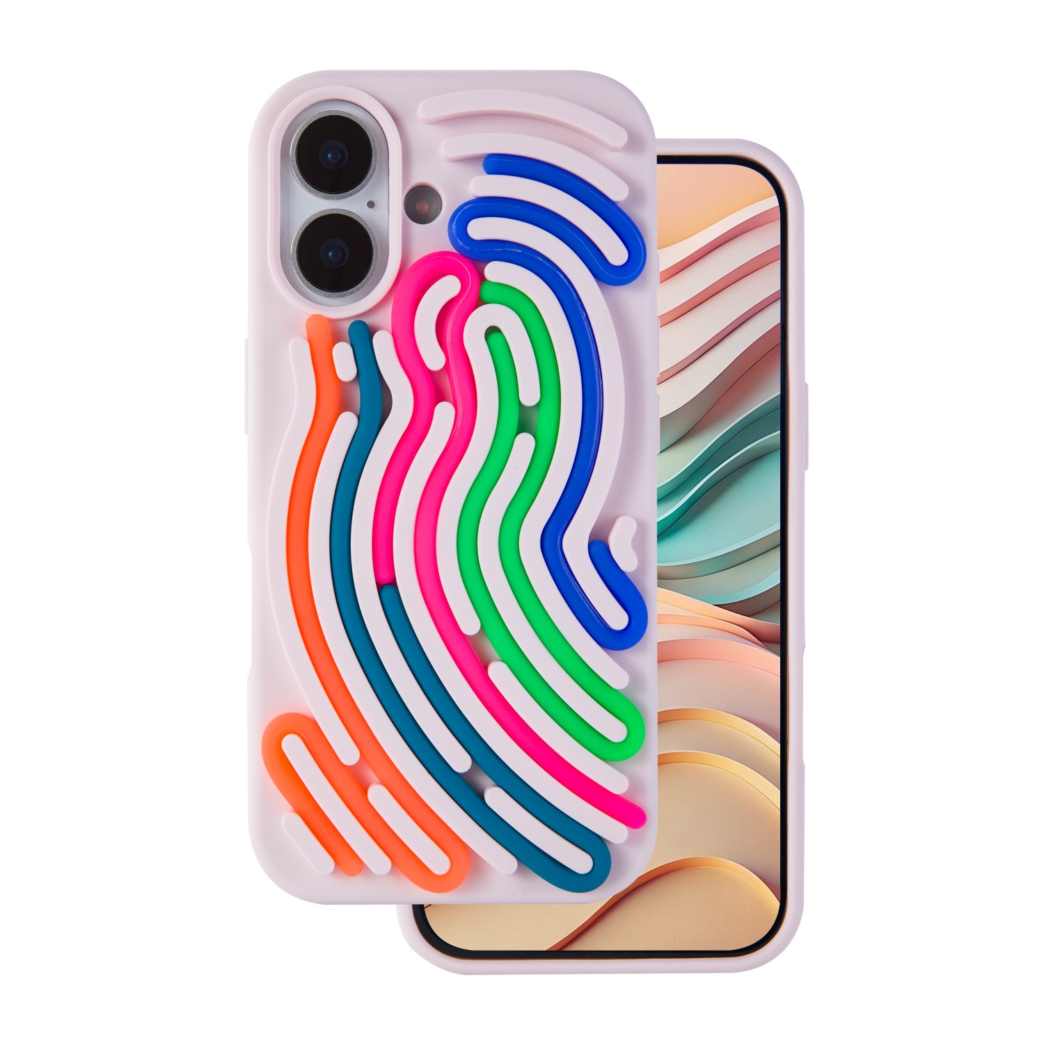 DIY Snake dėklas skirtas iPhone 17 6,3" rožinis