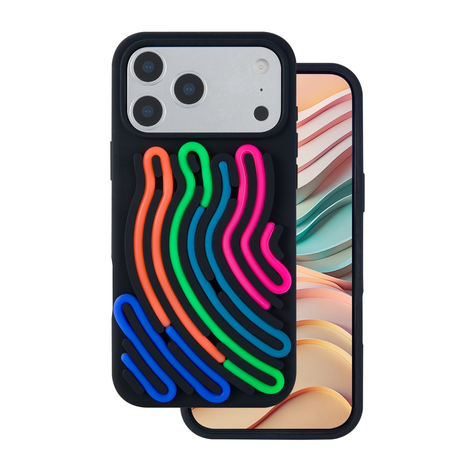 DIY Snake dėklas skirtas iPhone 17 Pro 6,3" juodas