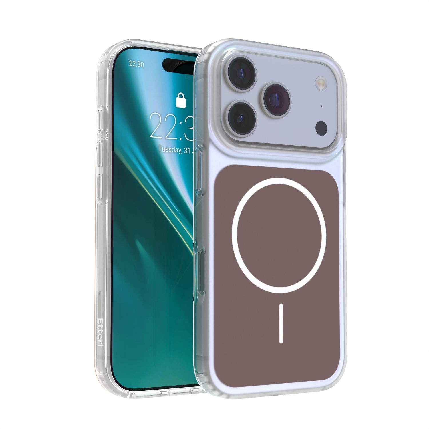 Etteri Hidden Pearl dėklas iPhone 17 Pro 6,3" rudas