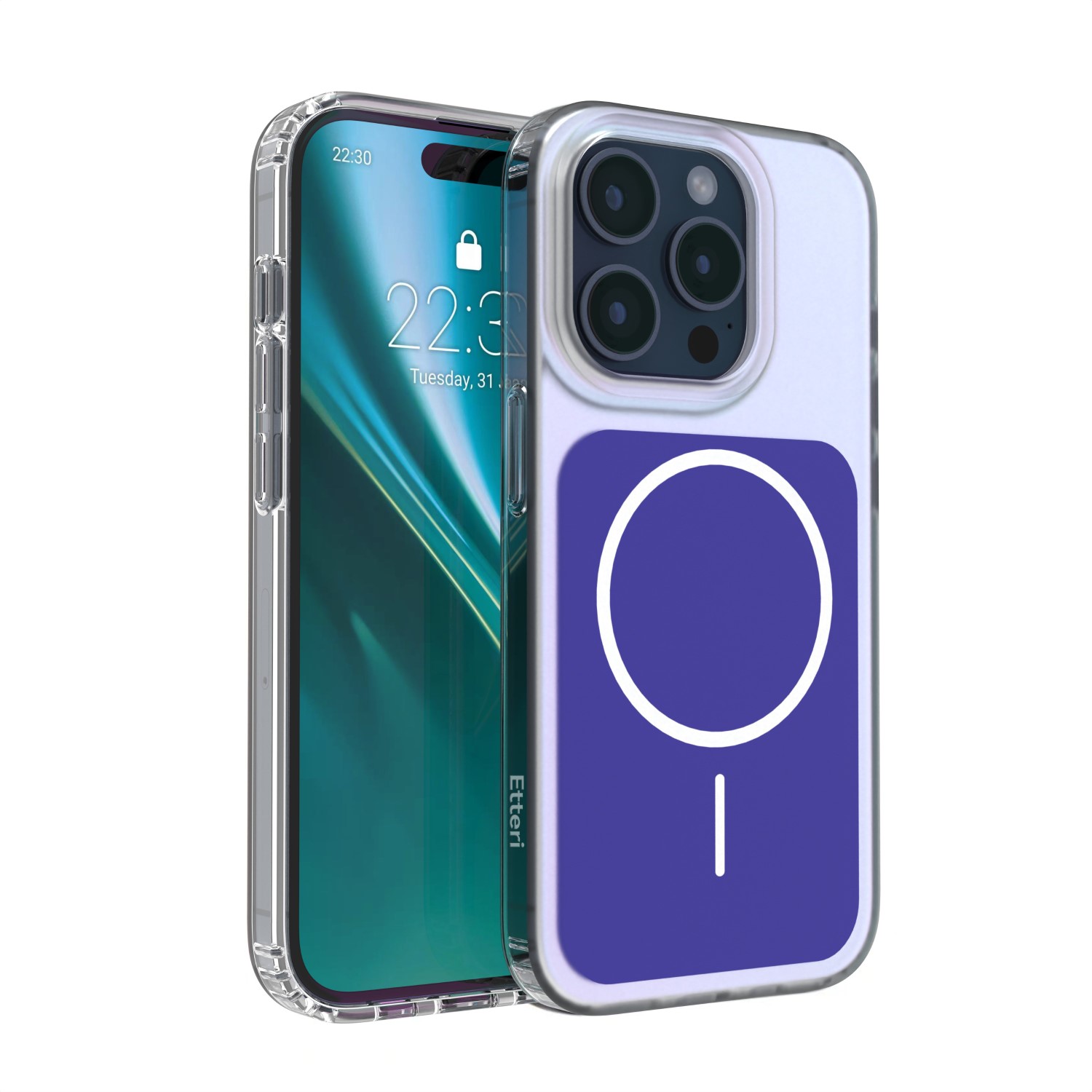 Etteri Hidden Pearl dėklas iPhone 15 Pro 6,1" tamsiai mėlynas