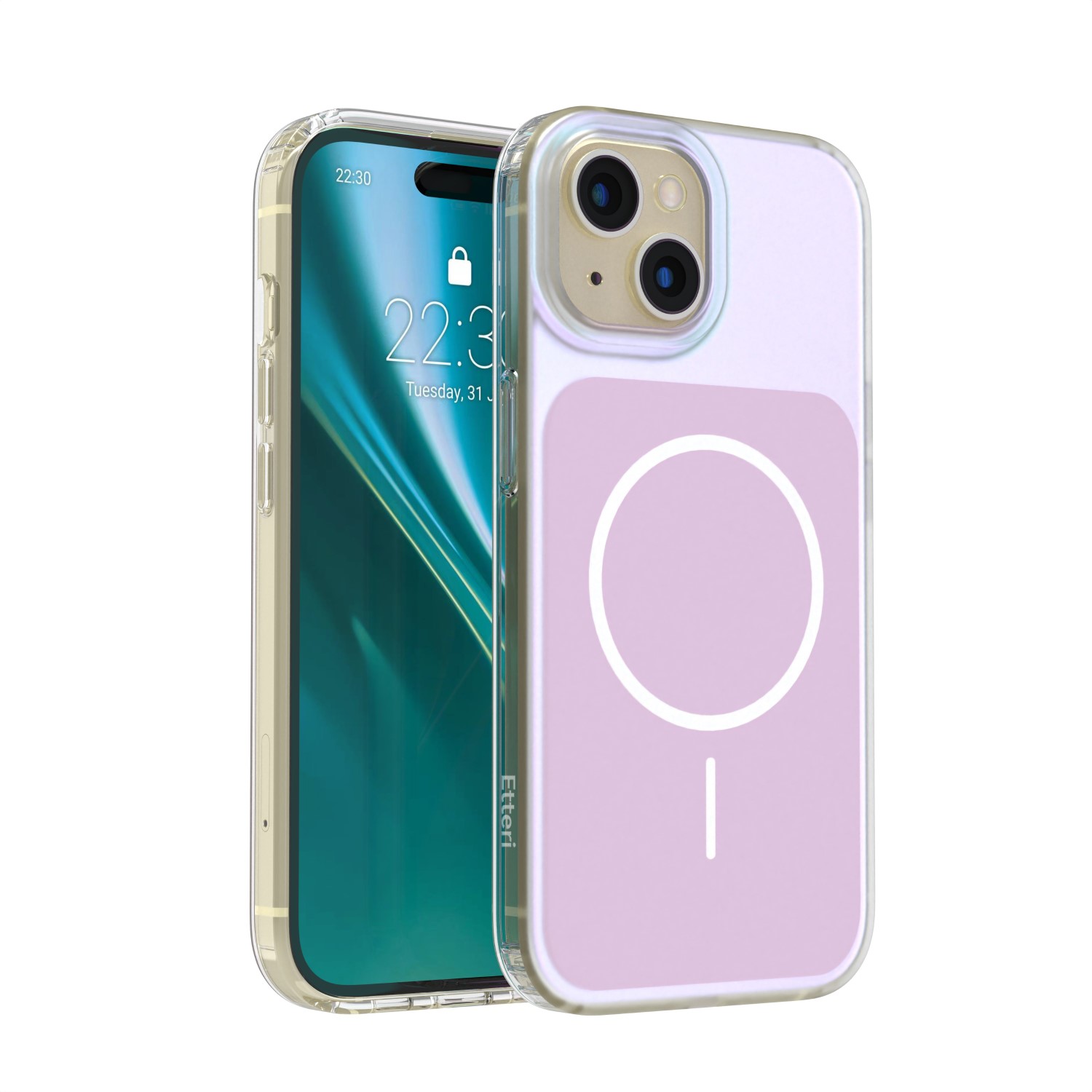Etteri Hidden Pearl dėklas iPhone 15 6,1" rožinis