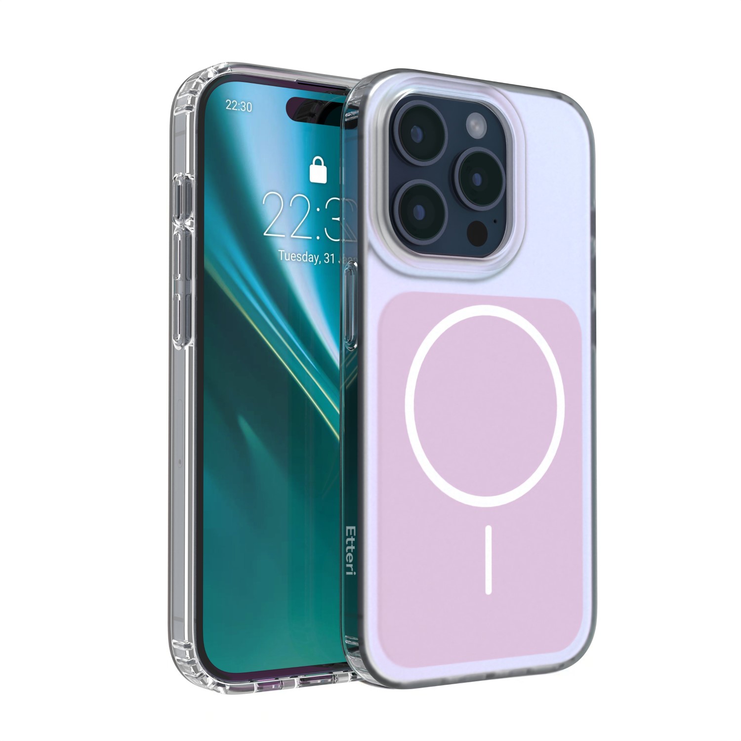 Etteri Hidden Pearl dėklas iPhone 15 Pro 6,1" rožinis