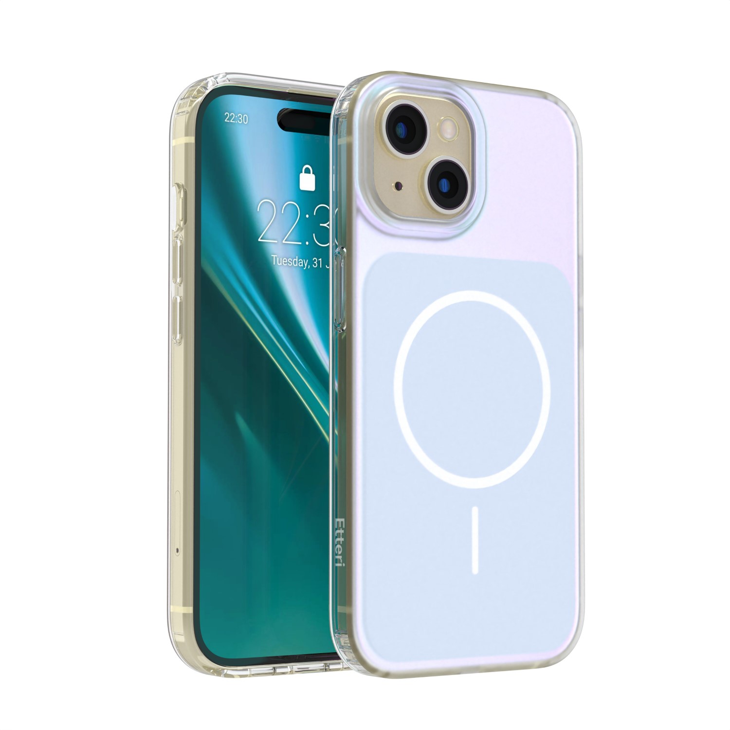 Etteri Hidden Pearl dėklas iPhone 15 6,1" šviesiai mėlynas
