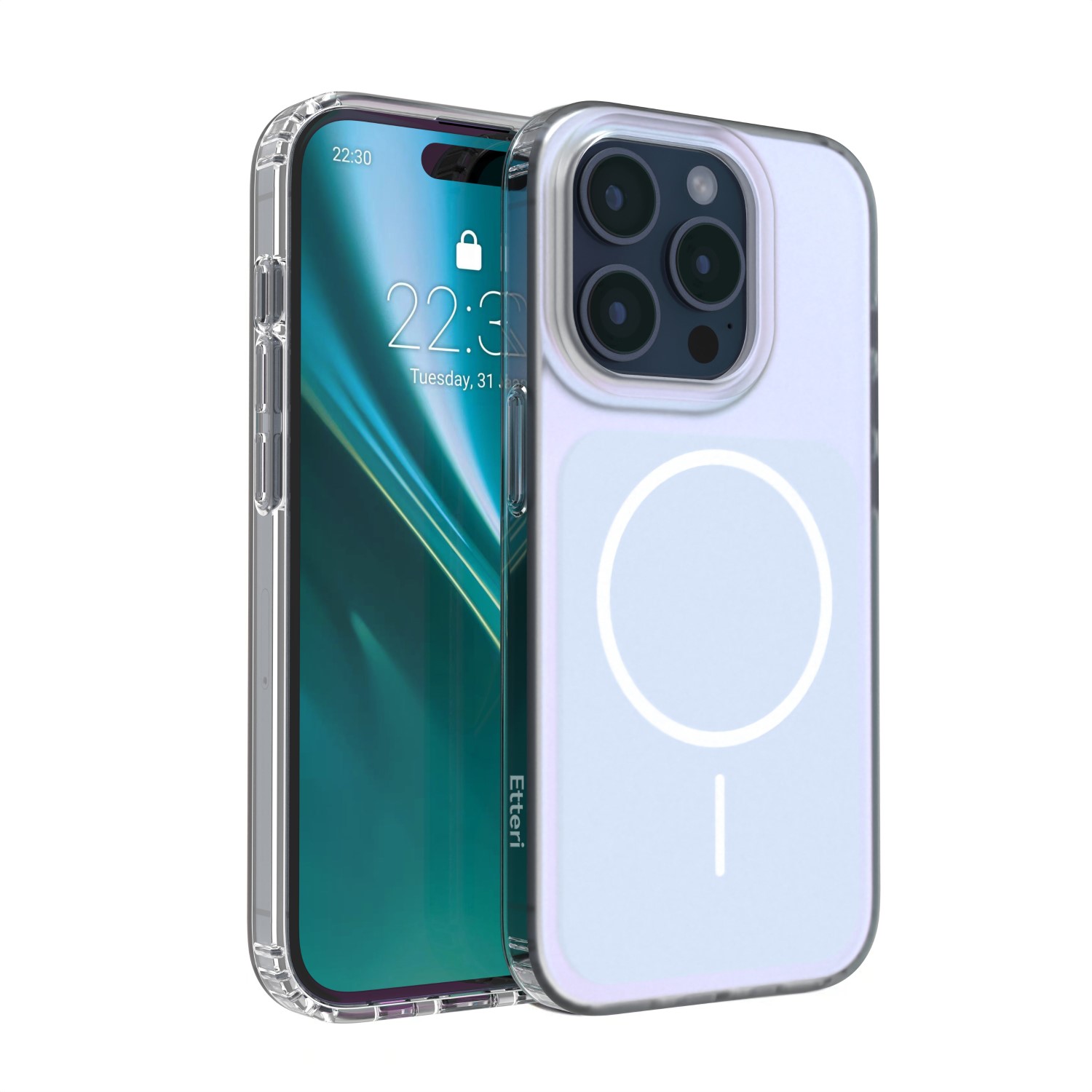 Etteri Hidden Pearl dėklas iPhone 15 Pro 6,1" šviesiai mėlynas