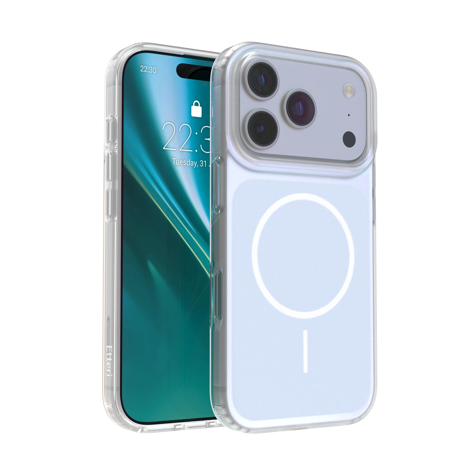Etteri Hidden Pearl dėklas iPhone 17 Pro 6,3" šviesiai mėlynas