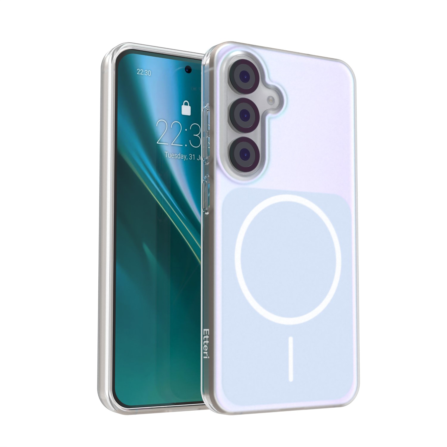 Etteri Hidden Pearl dėklas Samsung Galaxy S25 šviesiai mėlynas