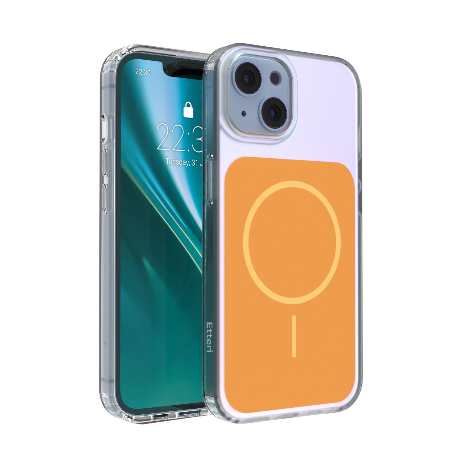Etteri Hidden Pearl dėklas iPhone 14 6,1" oranžinis