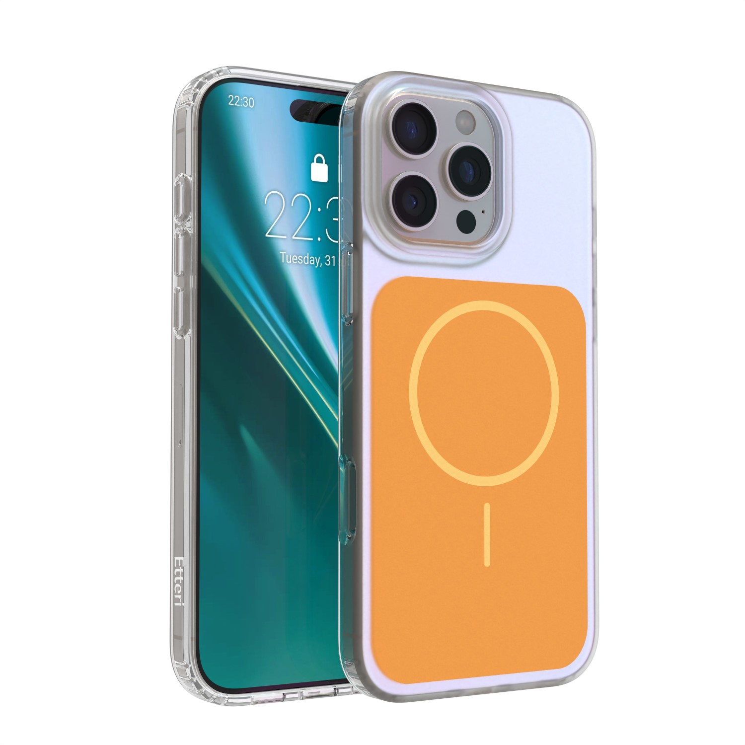 Etteri Hidden Pearl dėklas iPhone 16 Pro Max 6,9" oranžinis