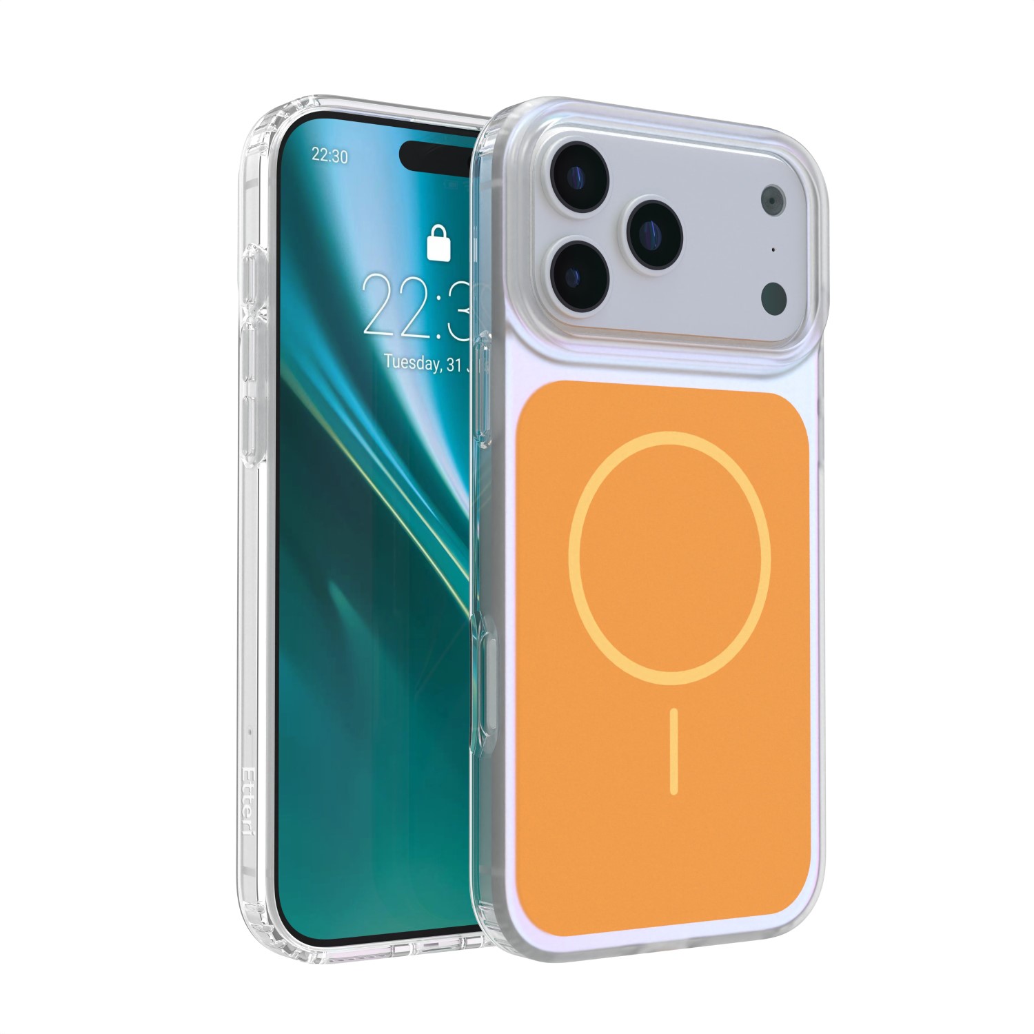 Etteri Hidden Pearl dėklas skirtas iPhone 17 Pro Max 6,9" oranžinis