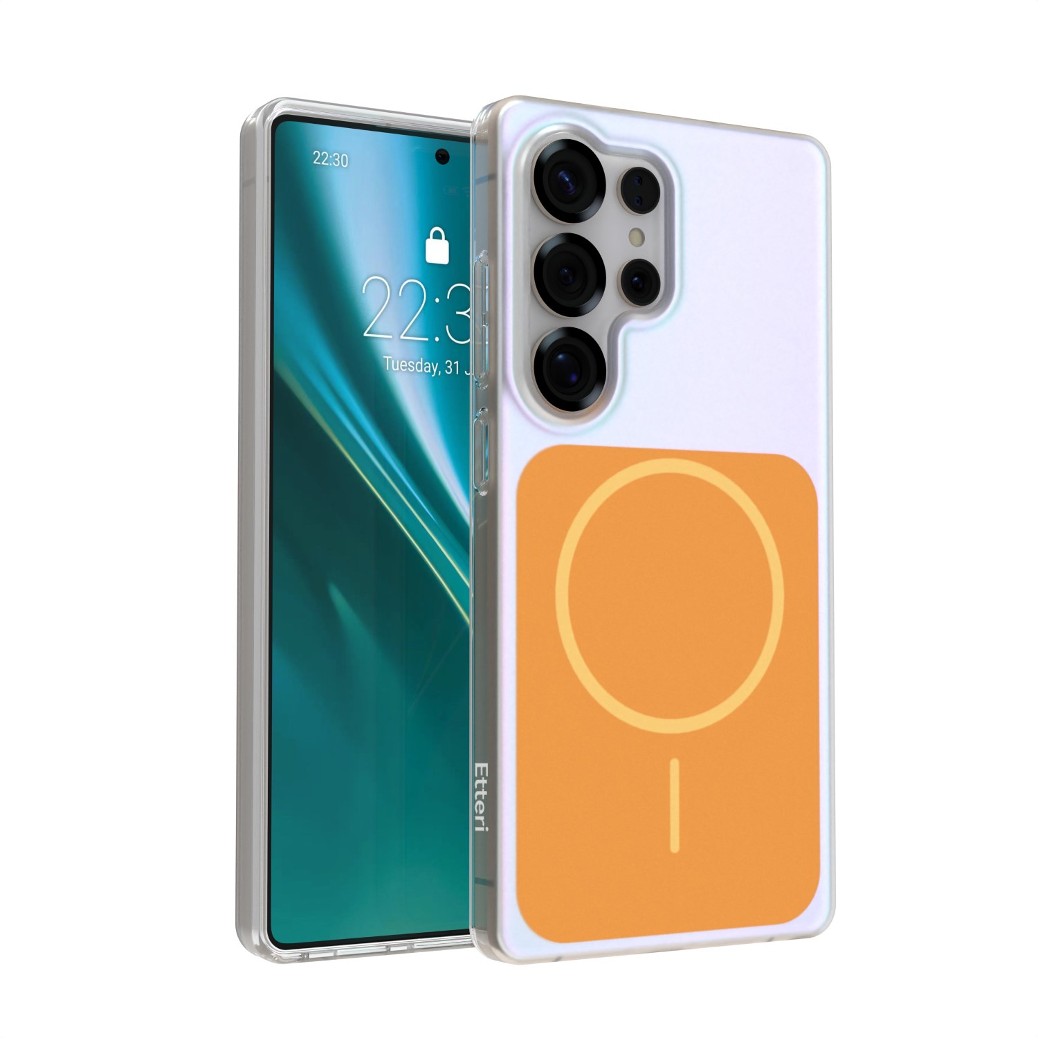 Etteri Hidden Pearl чехол для Samsung Galaxy S25 Ultra оранжевый