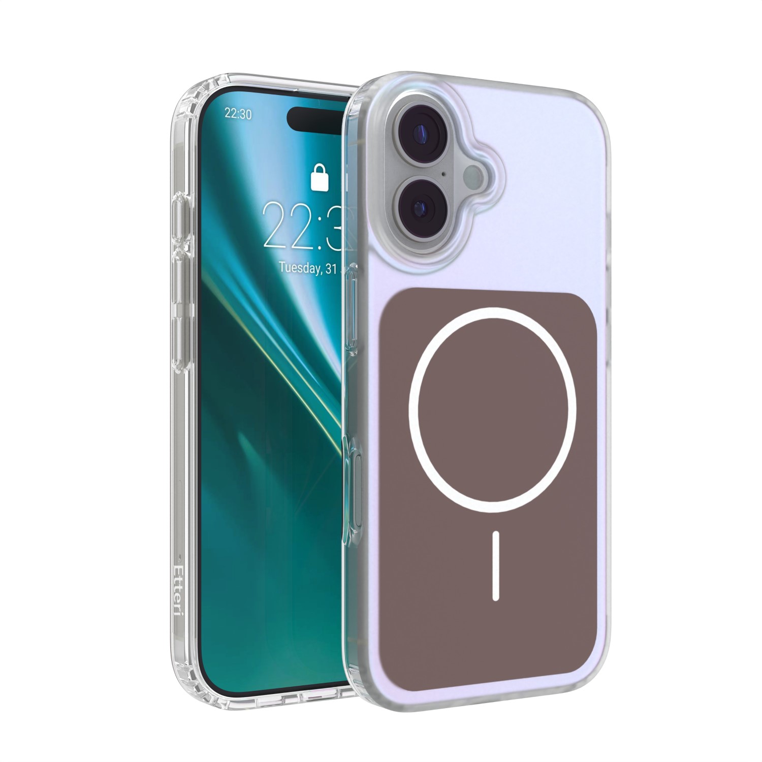 Etteri Hidden Pearl dėklas skirtas iPhone 17 6,3" rudas