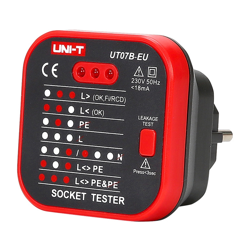 UNI-T UT07B-EU elektros lizdo testeris
