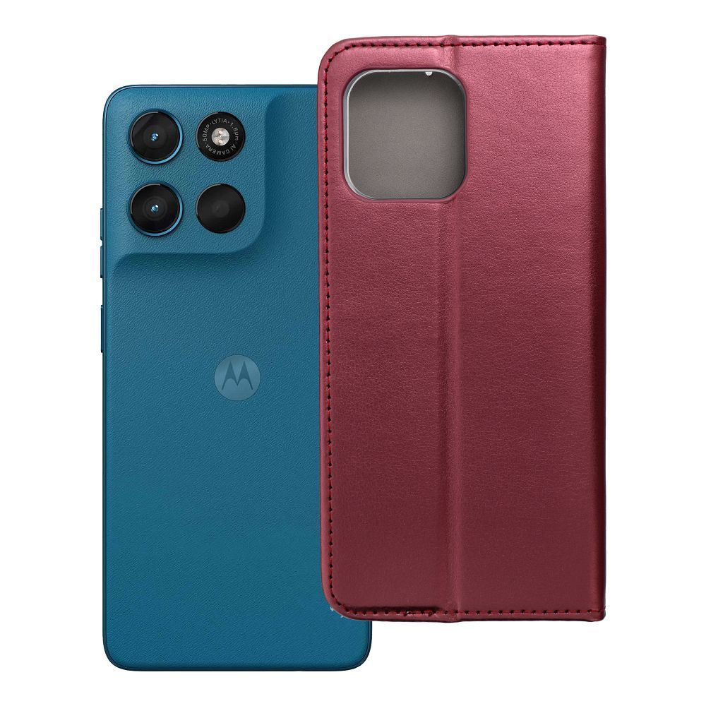 Флип-чехол для Motorola G57 Power Smart Magneto бордовый