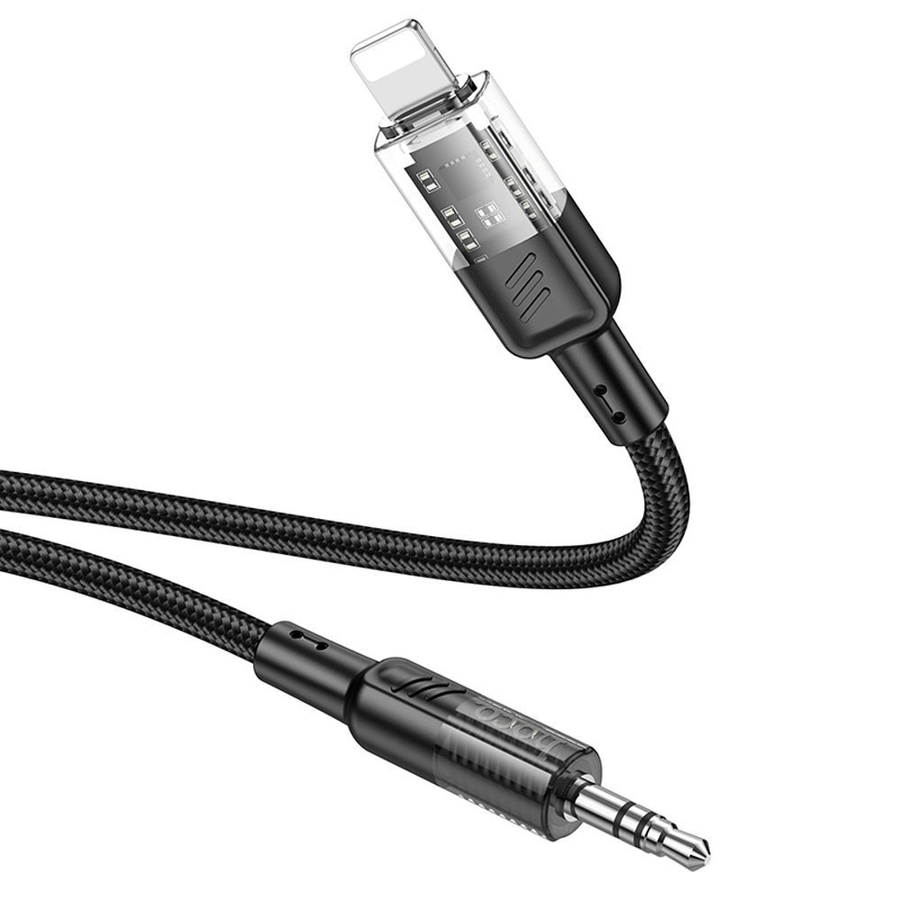 AUX laidas Jack 3,5 mm į Lightning Hoco 1,2 m UPA27 juodas