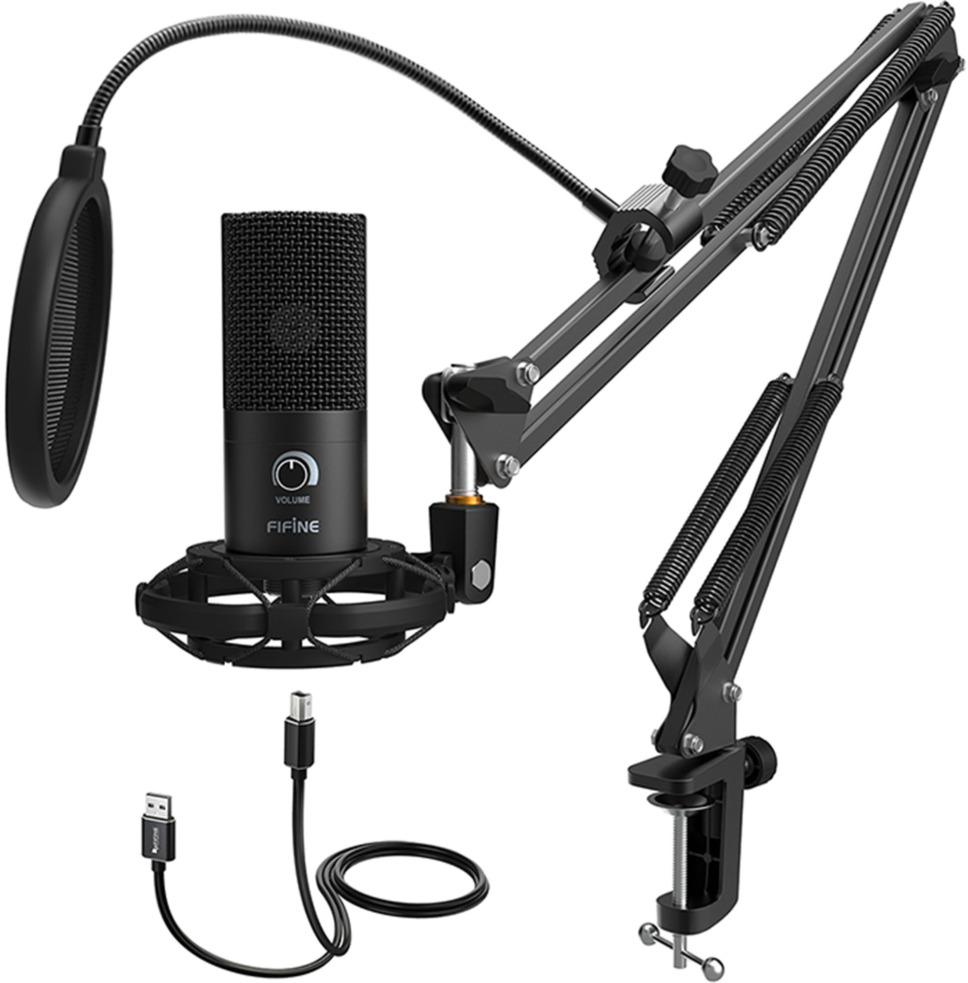 Fifine T669 studijinis mikrofonas (juodas)