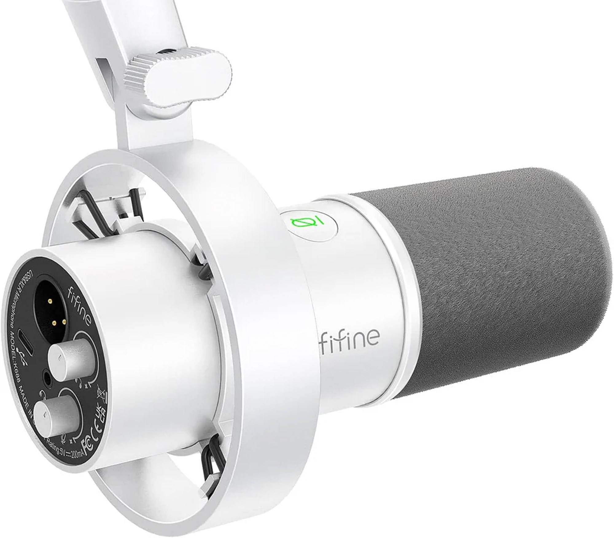 Fifine K688W dinaminis mikrofonas (baltas)
