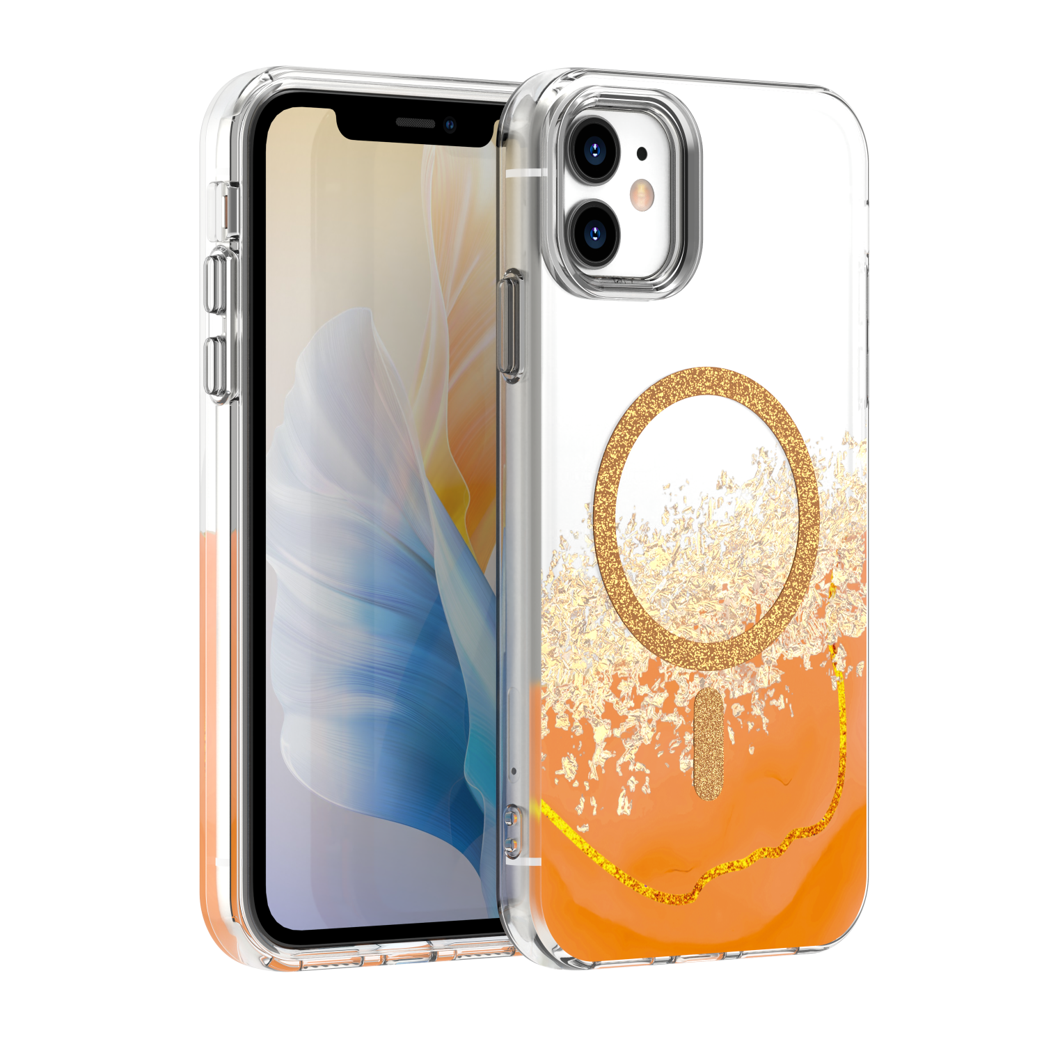Epoxy Mag dėklas skirtas iPhone 11 oranžinis