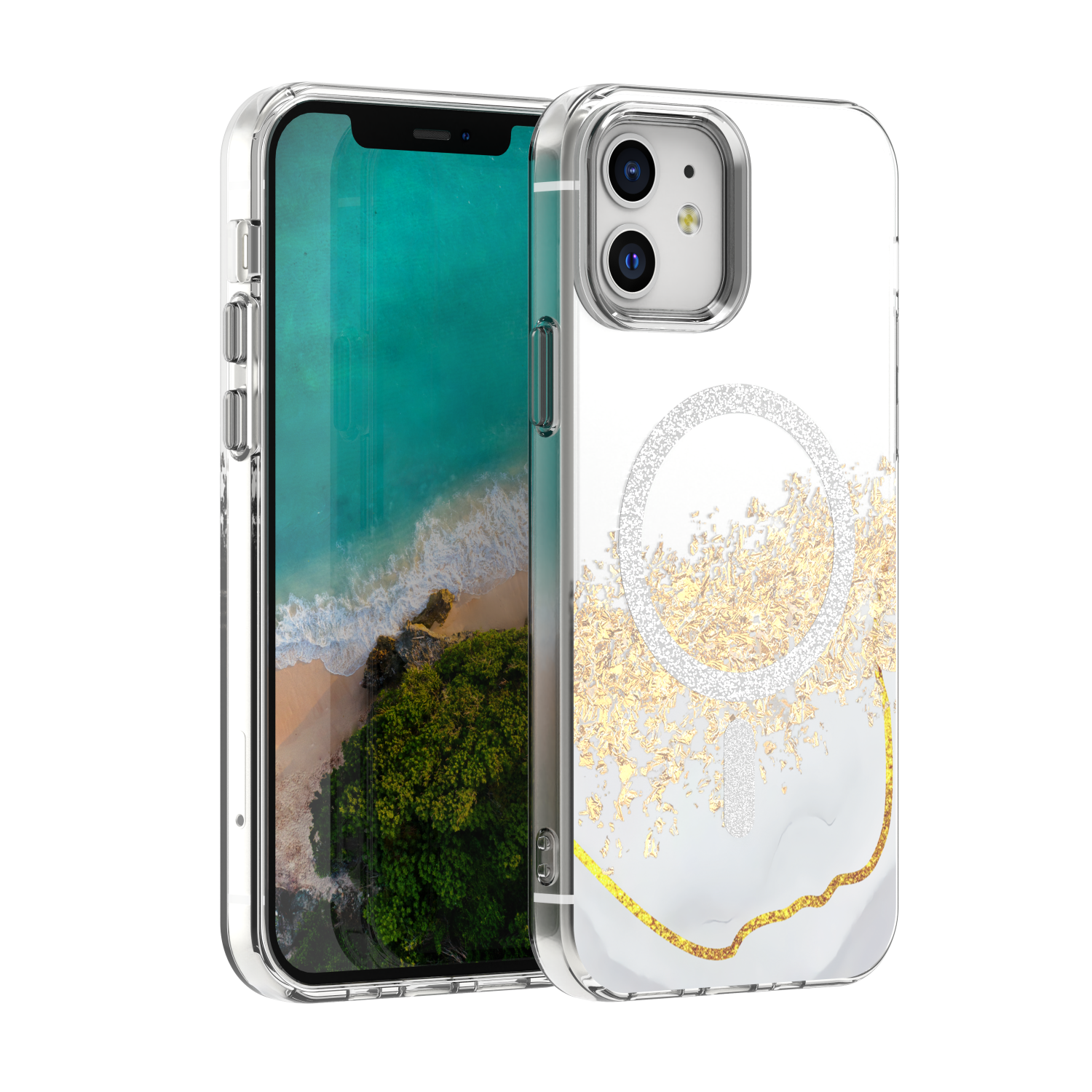 Epoxy Mag dėklas iPhone 12 / 12 Pro 6,1" baltas