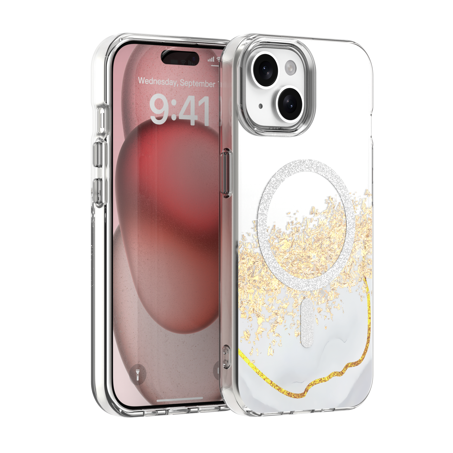 Epoxy Mag dėklas iPhone 13 / 14 6,1" baltas