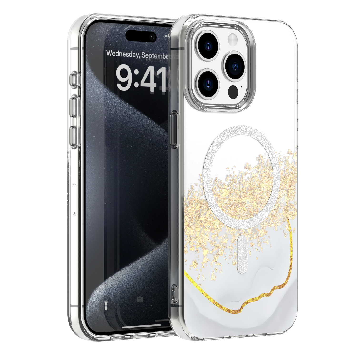 Epoxy Mag dėklas iPhone 14 Pro 6,1" baltas