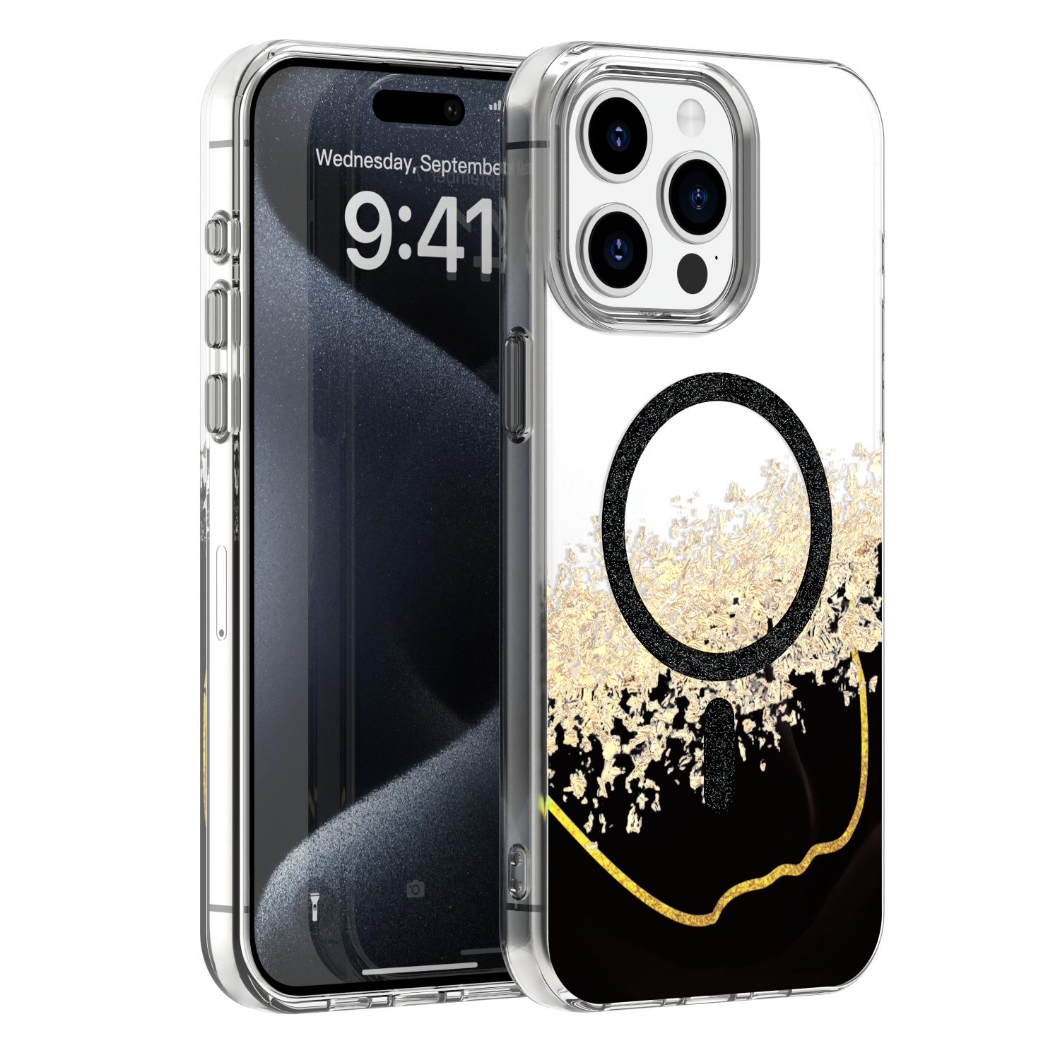 Epoxy Mag dėklas skirtas iPhone 15 Pro 6,1" juodas