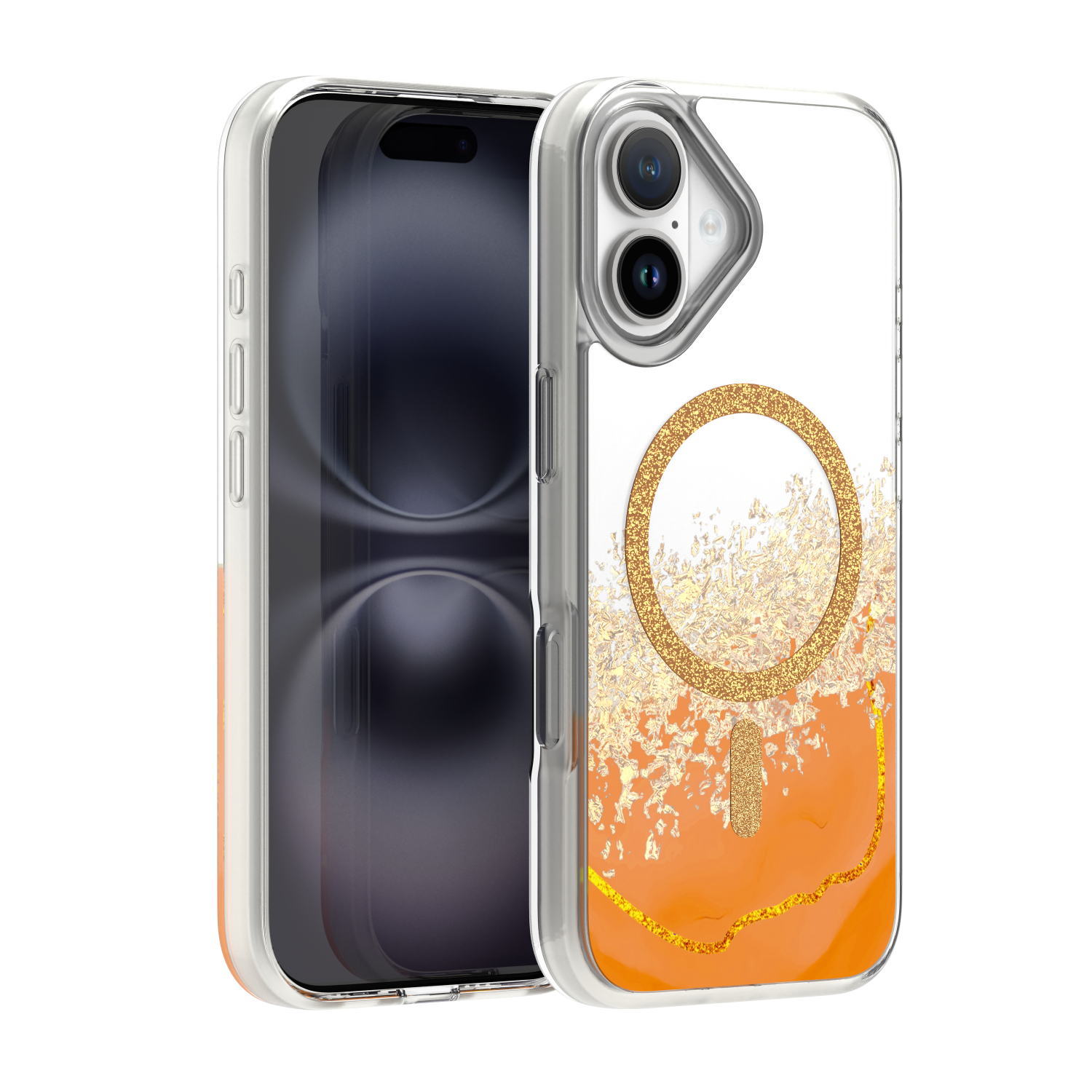 Epoxy Mag dėklas skirtas iPhone 17 6,3'' oranžinis