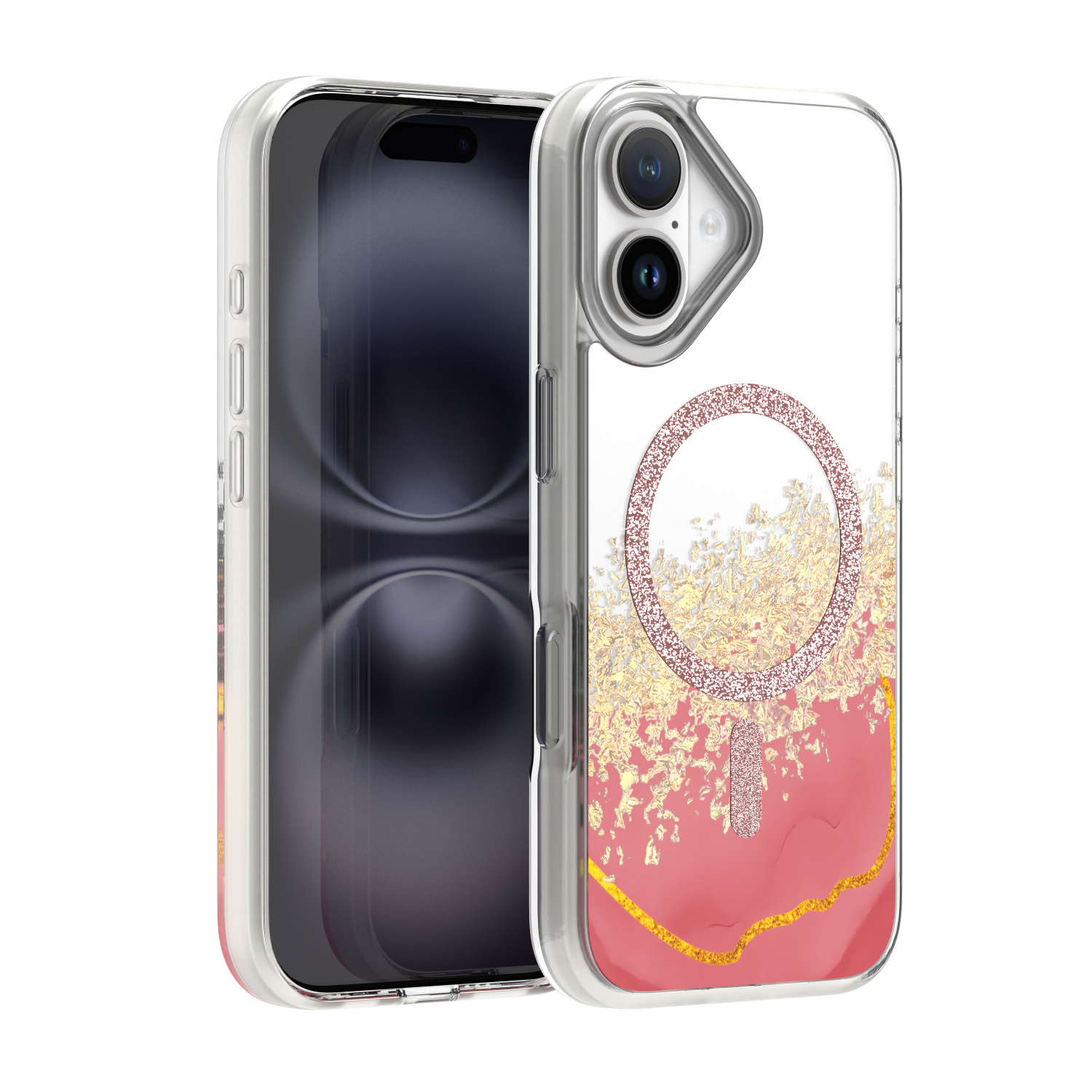 Epoxy Mag dėklas skirtas iPhone 16 6,1" rožinis