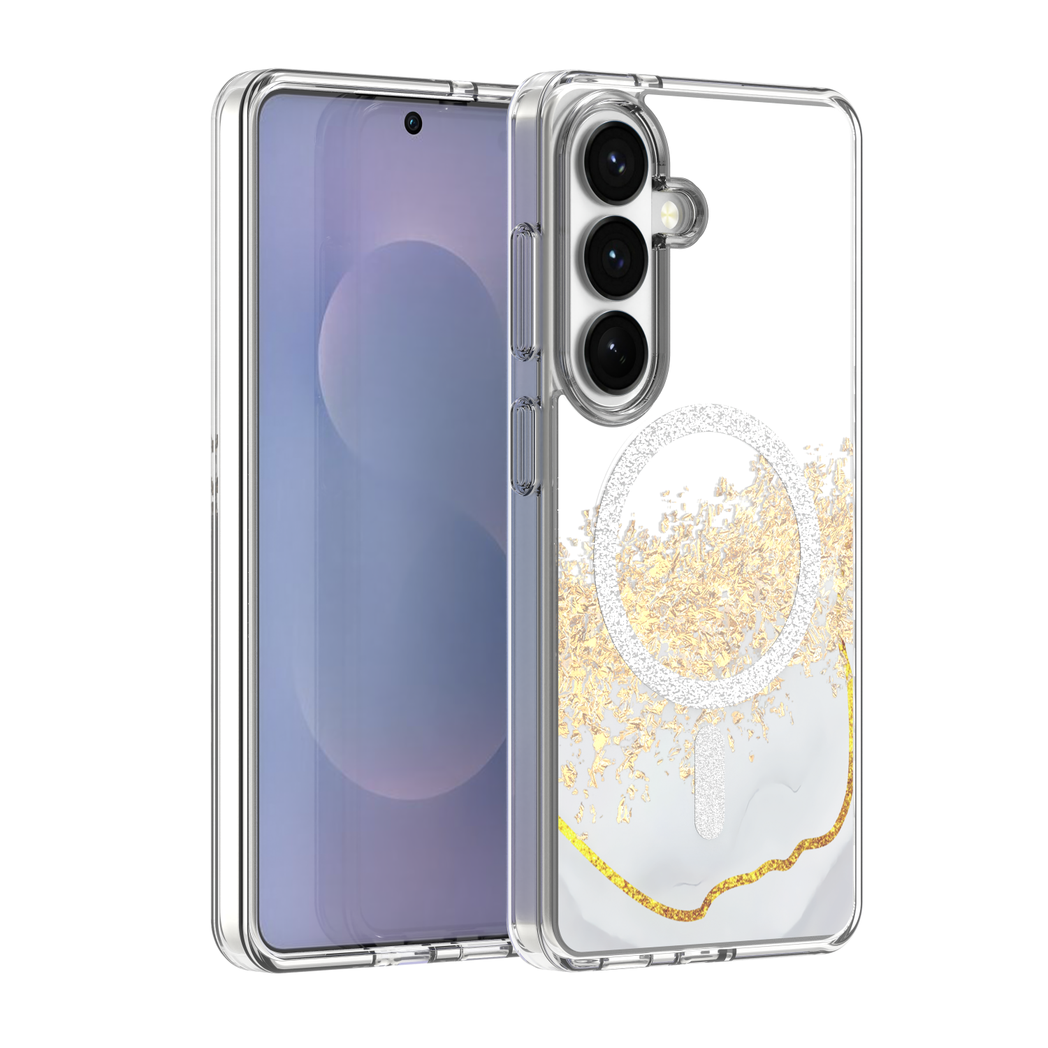 Epoxy Mag dėklas Samsung Galaxy S24 / S25 baltas