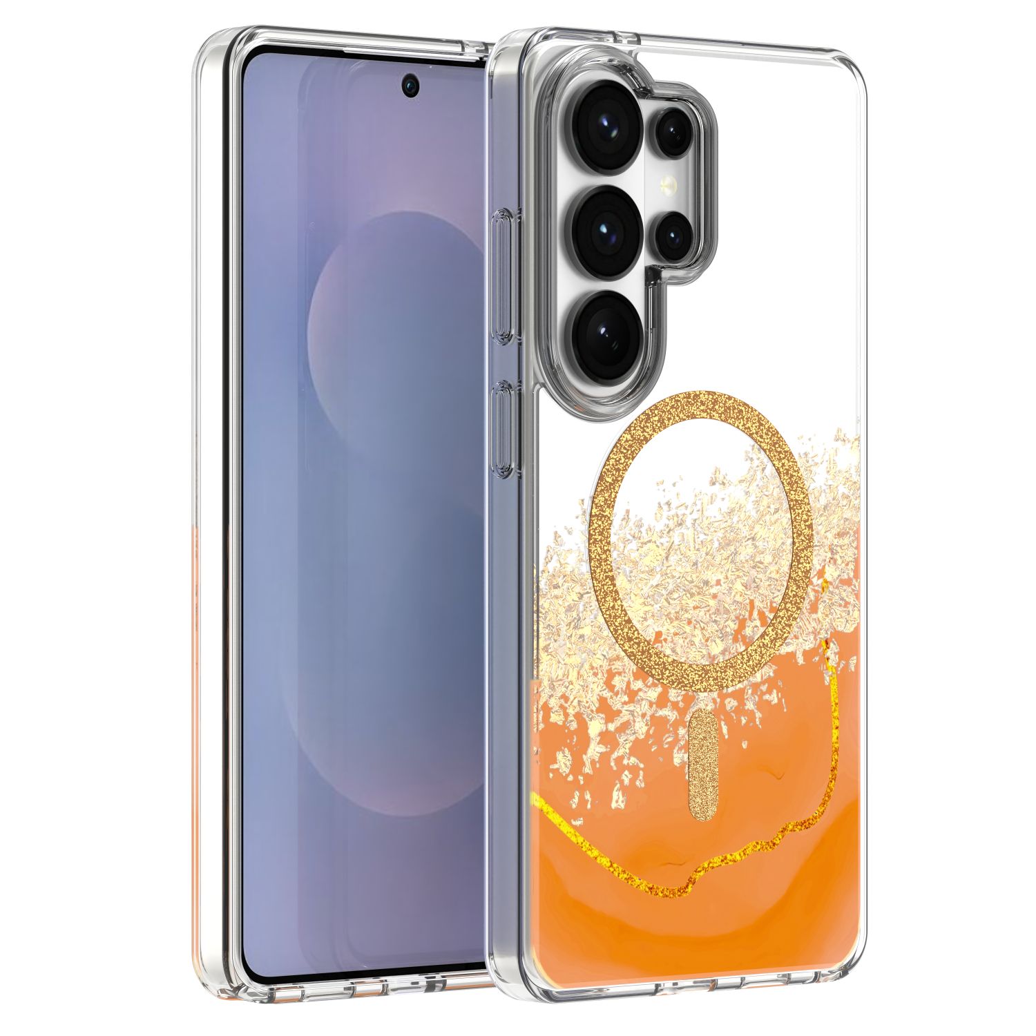 Чехол Epoxy Mag для Samsung Galaxy S25 Ultra оранжевый
