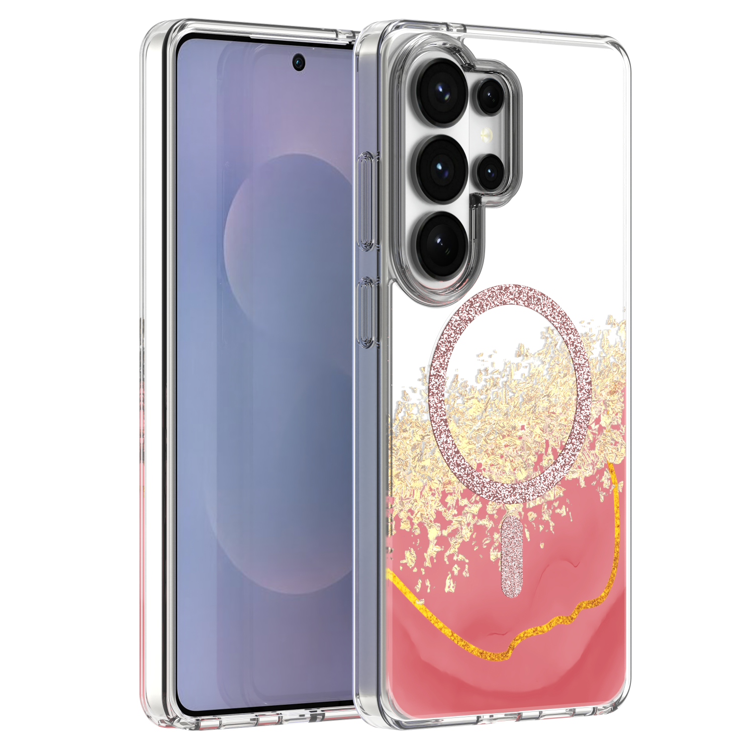 Чехол Epoxy Mag для Samsung Galaxy S25 Ultra розовый