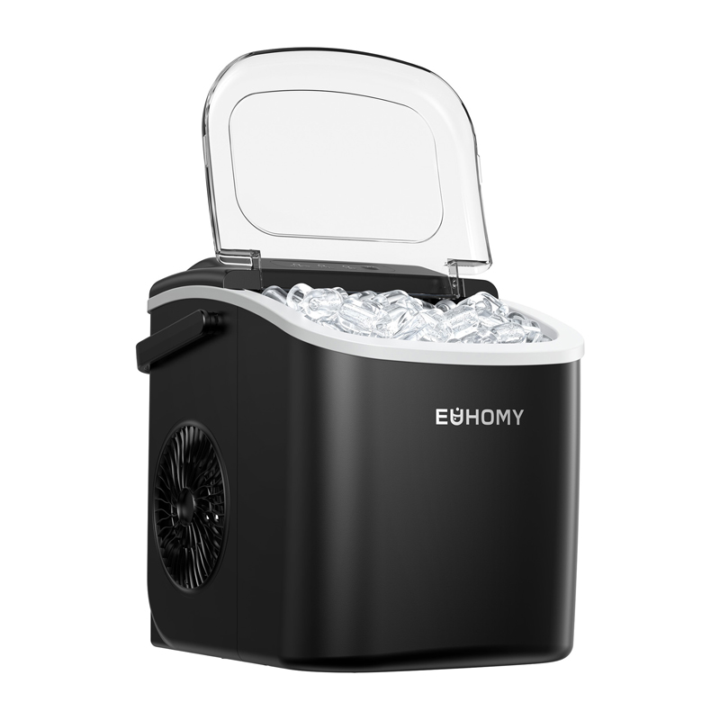 Euhomy IM001 ledo kubelių gaminimo aparatas, 1.2 l, 12 kg (juodas)