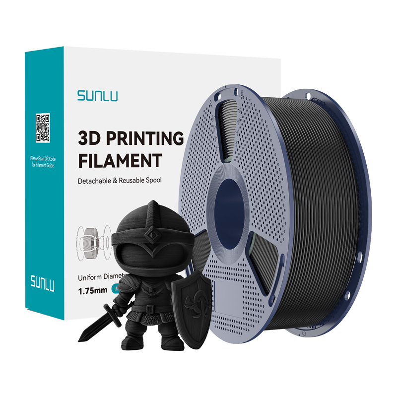 Sunlu PLA+ filamentas (juodas)