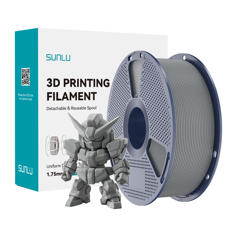 Sunlu PLA+ 2.0 filamentas (pilkas)